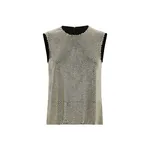 Dolce & Gabbana Sleeveless blouse in crystal mesh