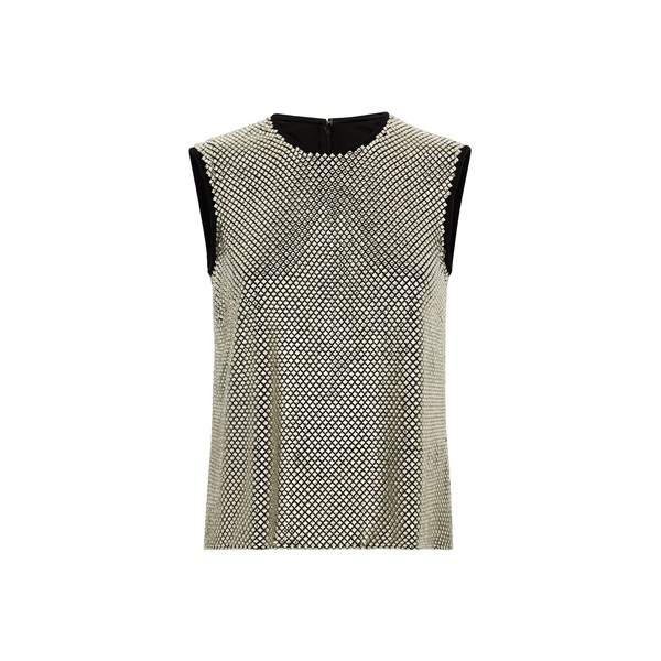 Dolce & Gabbana Sleeveless blouse in crystal mesh