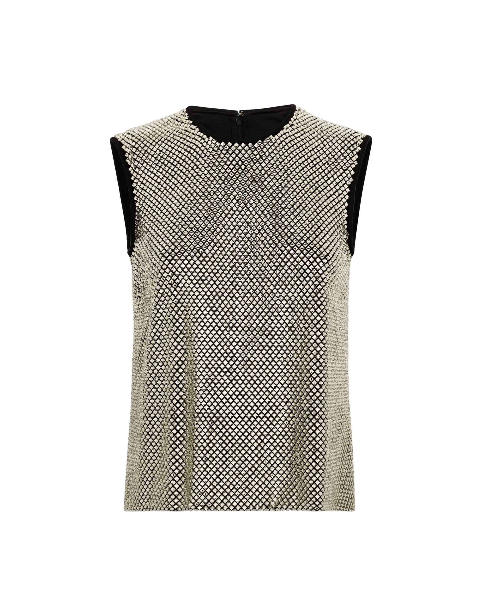 Dolce & Gabbana Sleeveless blouse in crystal mesh