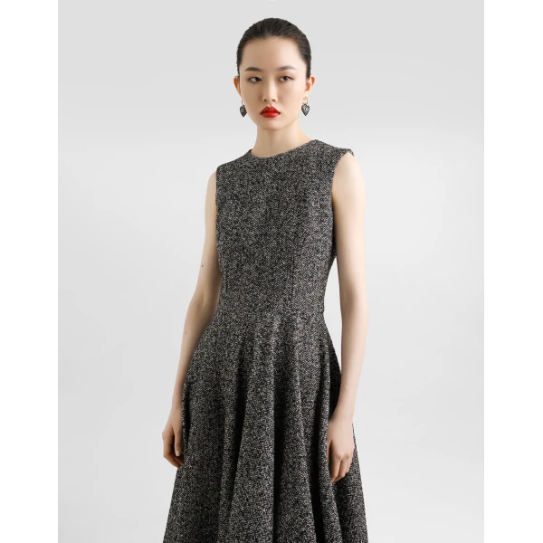 Dolce & Gabbana Sleeveless dress with chevron print, view 4