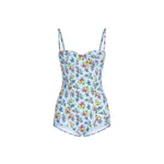 Dolce & Gabbana Small floral-print balconette one-piece swimsuit