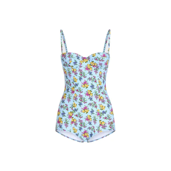 Dolce & Gabbana Small floral-print balconette one-piece swimsuit