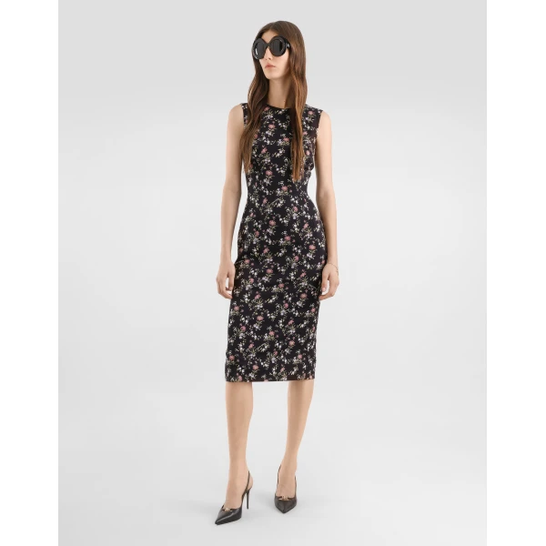 Dolce & Gabbana Small floral-print charmeuse dress, view 2