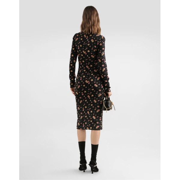 Dolce & Gabbana Small floral-print charmeuse dress, view 3
