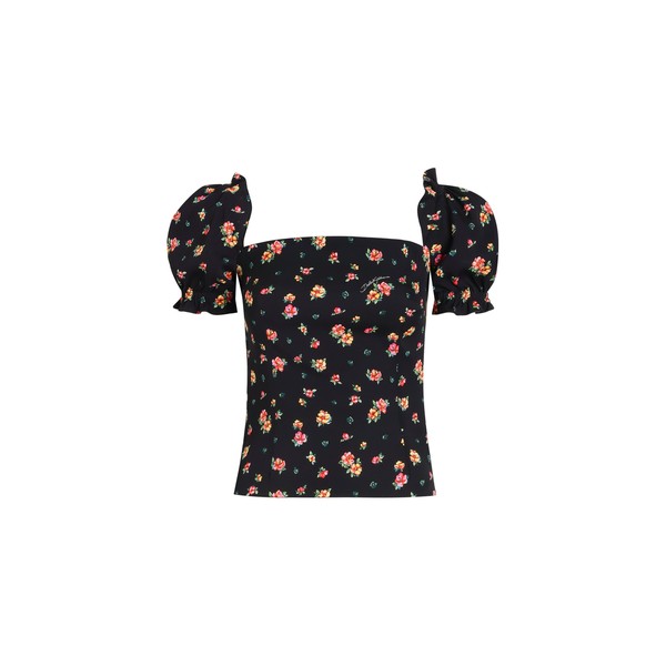 Dolce & Gabbana Small floral-print charmeuse top