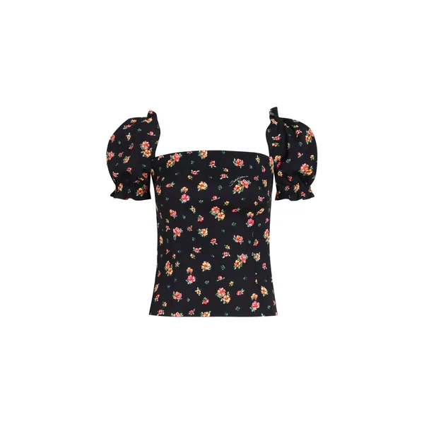 Dolce & Gabbana Small floral-print charmeuse top