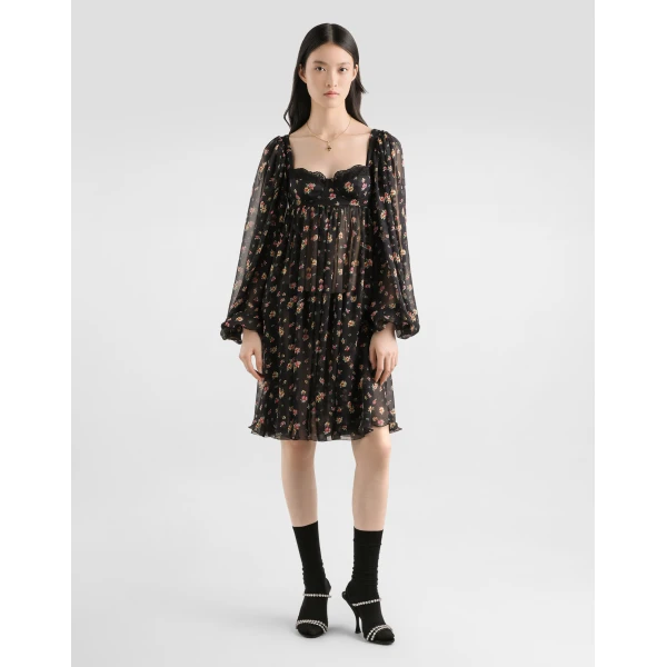 Dolce & Gabbana Small floral-print chiffon dress, view 2