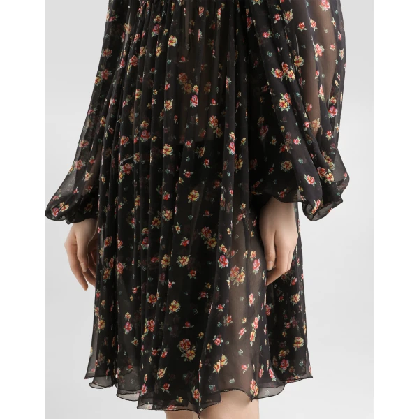 Dolce & Gabbana Small floral-print chiffon dress, view 4