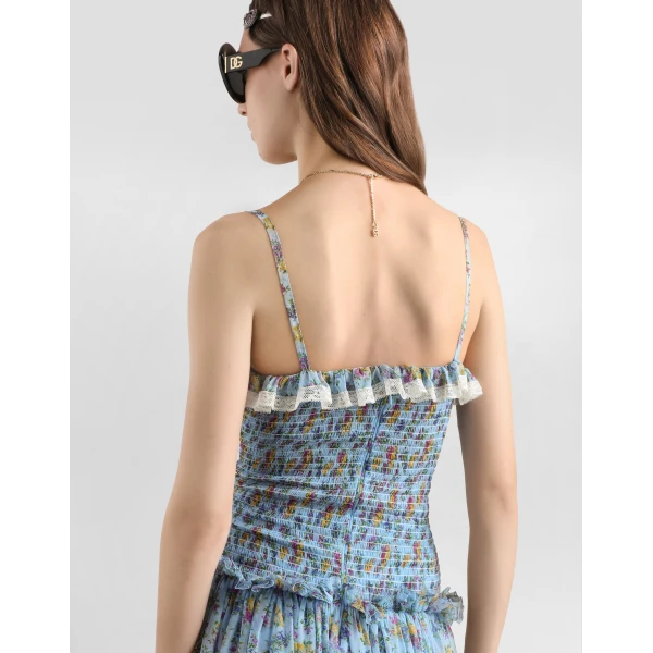 Dolce & Gabbana Small floral-print chiffon dress, view 5