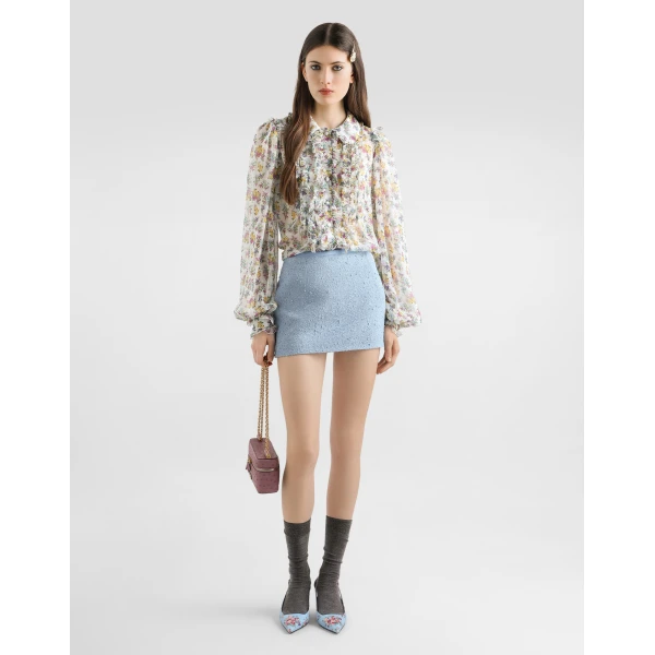 Dolce & Gabbana Small floral-print chiffon shirt, view 2