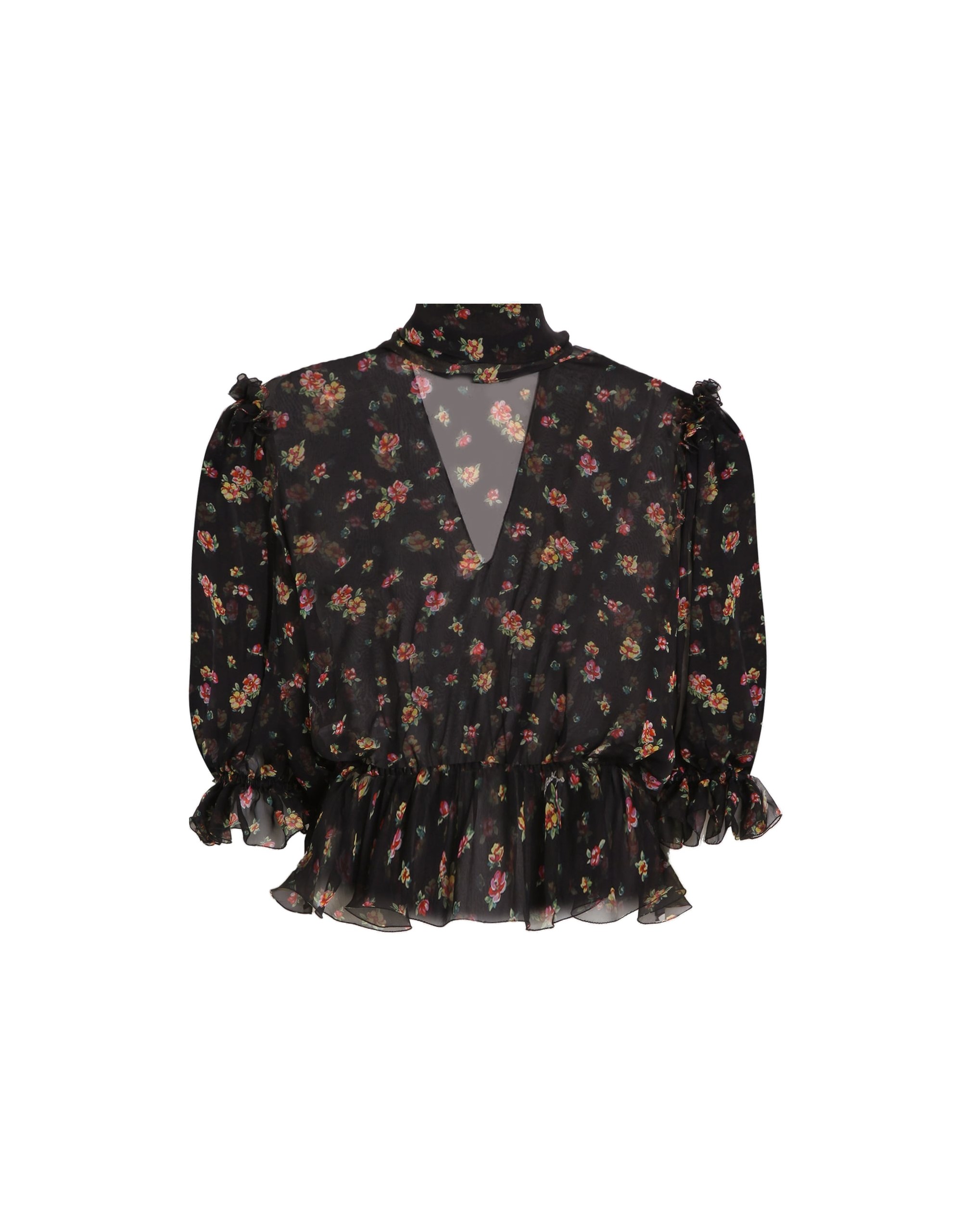 Dolce & Gabbana Small floral-print chiffon top