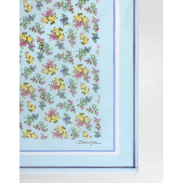 Dolce & Gabbana Small floral-print cotton batiste sarong, view 2