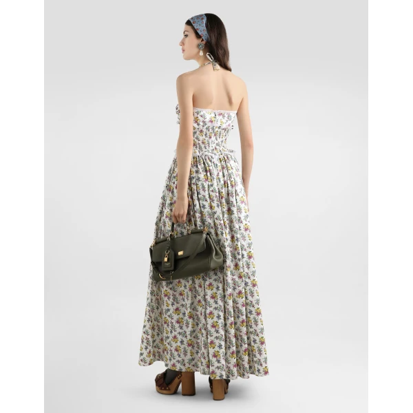 Dolce & Gabbana Small floral-print poplin dress, view 3