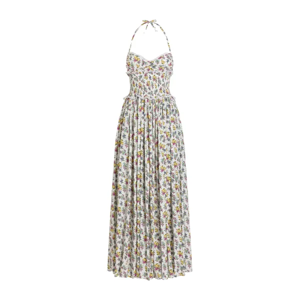 Dolce & Gabbana Small floral-print poplin dress