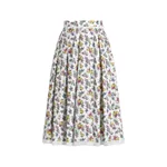 Dolce & Gabbana Small floral-print poplin skirt