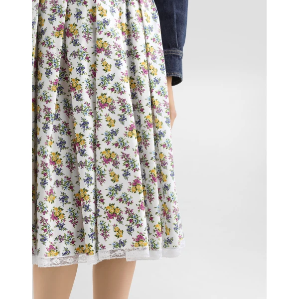 Dolce & Gabbana Small floral-print poplin skirt, view 4