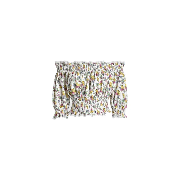 Dolce & Gabbana Small floral-print poplin top