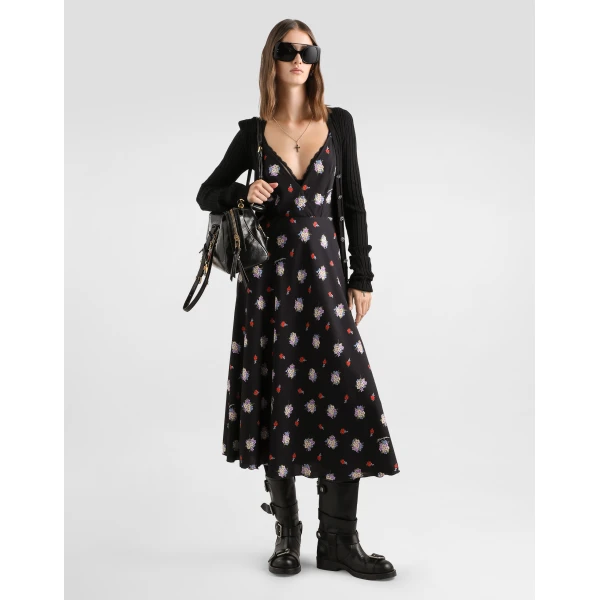 Dolce & Gabbana Small floral-print short dress, view 2