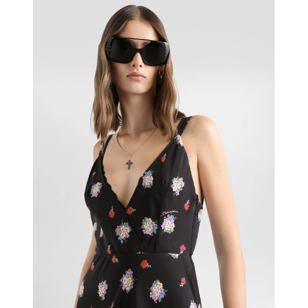 Dolce & Gabbana Small floral-print short dress, view 4