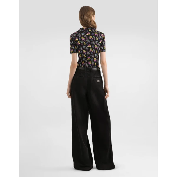 Dolce & Gabbana Small floral-print silk pullover Top, view 3