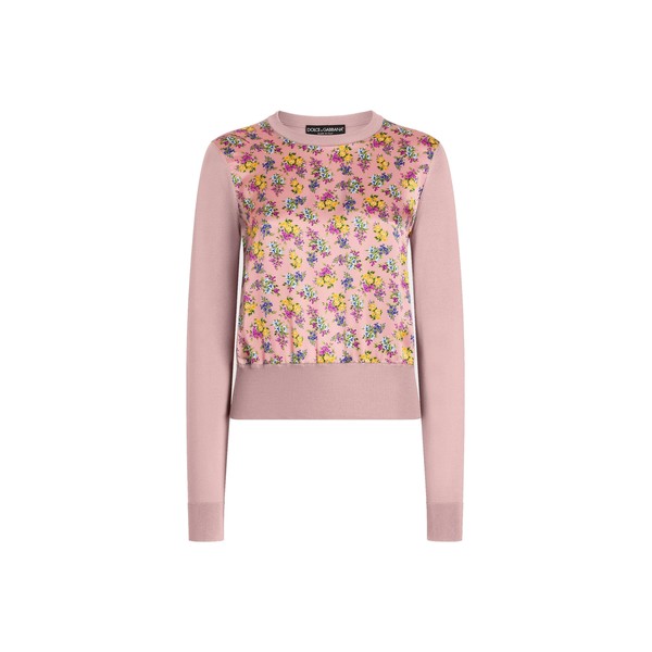 Dolce & Gabbana Small floral-print silk satin pullover Knit