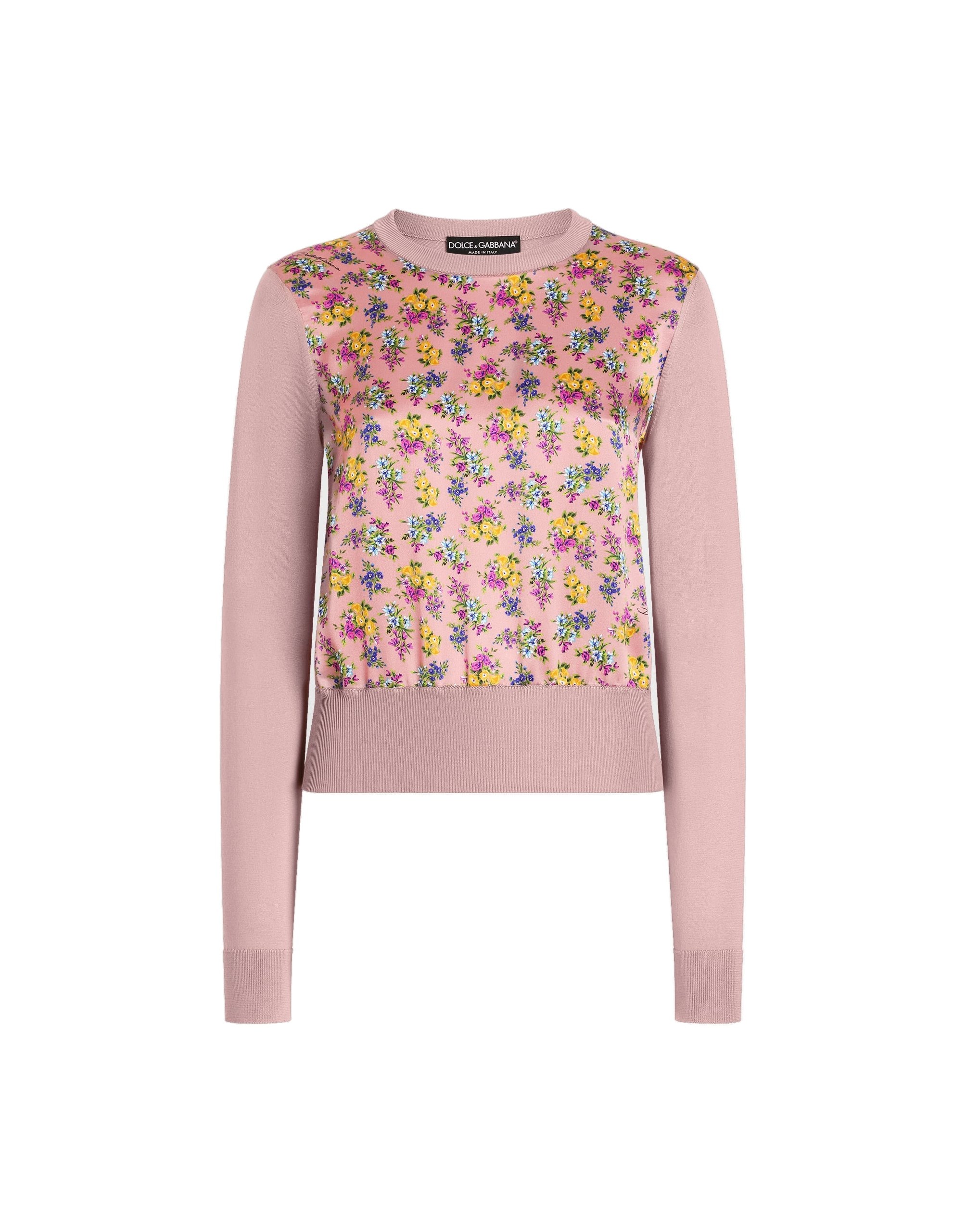 Dolce & Gabbana Small floral-print silk satin pullover