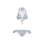 Dolce & Gabbana Small floral-print sliding triangle bikini