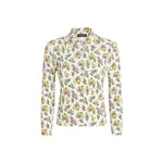 Dolce & Gabbana Small floral-print viscose polo shirt