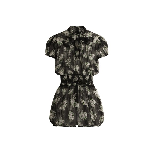 Dolce & Gabbana Small flower bouquet-print chiffon jumpsuit