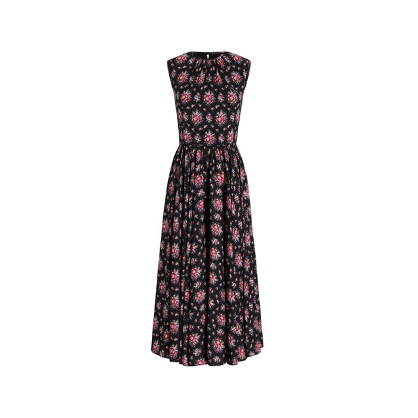 Dolce & Gabbana Small flower bouquets-print charmeuse dress