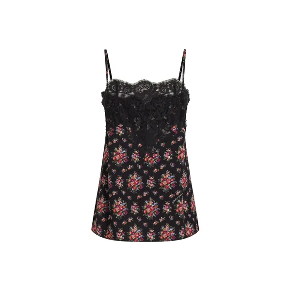 Dolce & Gabbana Small flower bouquets-print charmeuse top