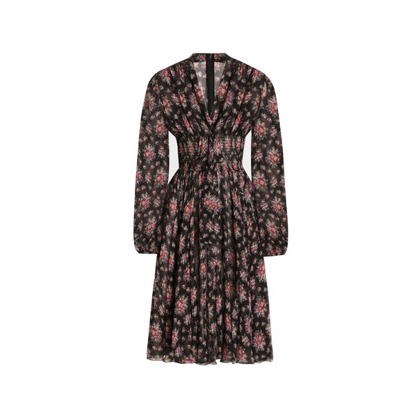 Dolce & Gabbana Small flower bouquets-print chiffon dress