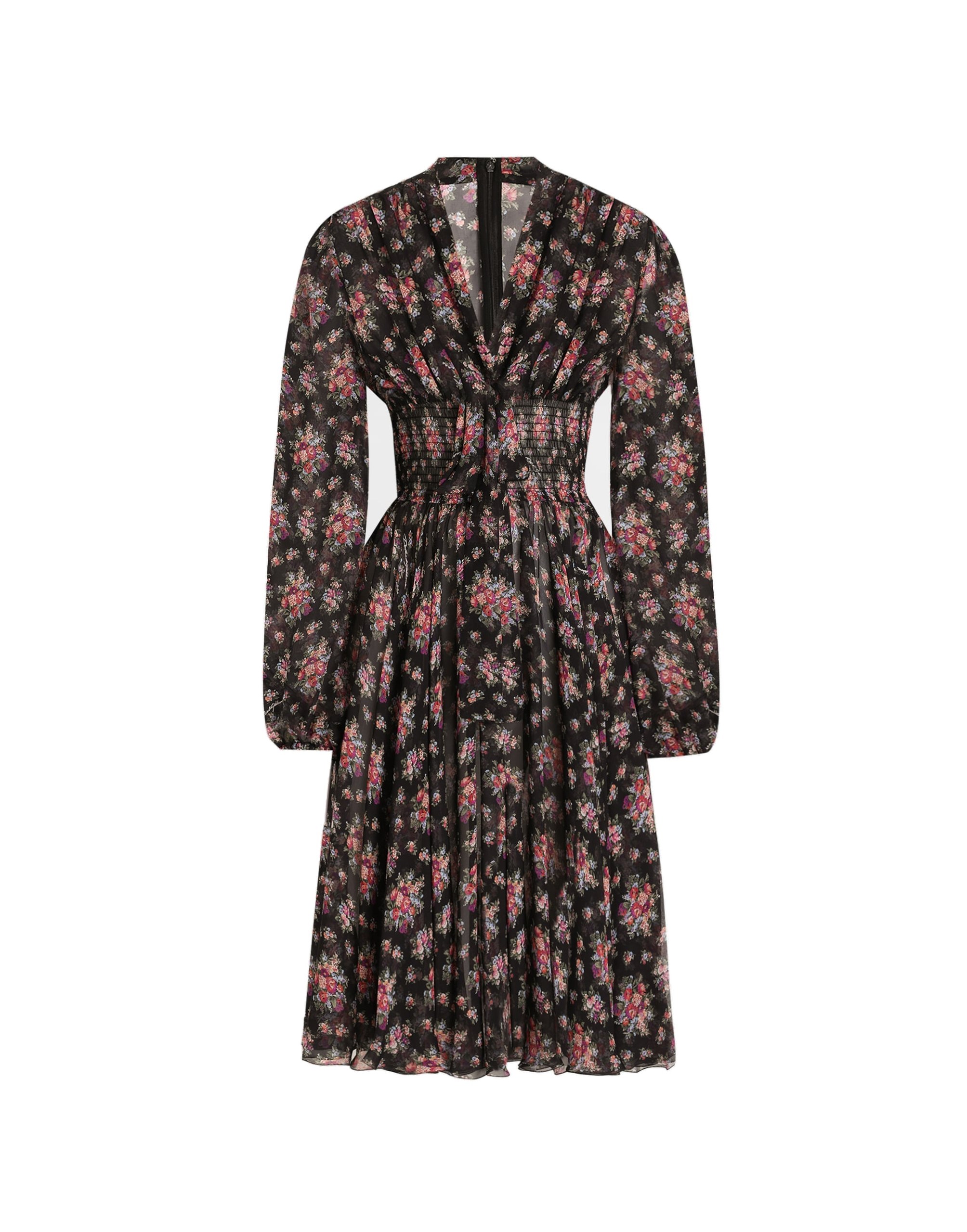 Dolce & Gabbana Small flower bouquets-print chiffon dress
