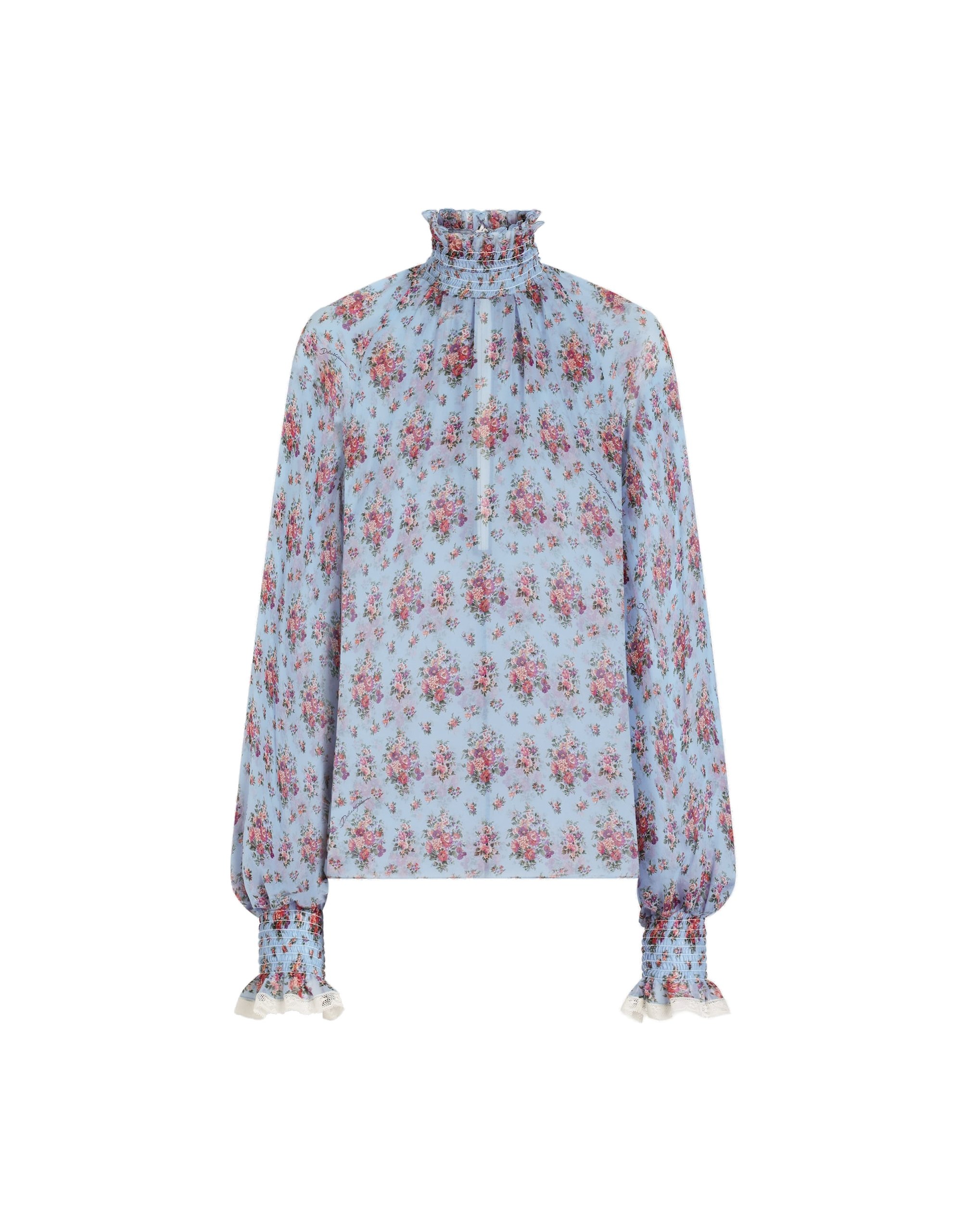 Dolce & Gabbana Small flower bouquets-print chiffon top