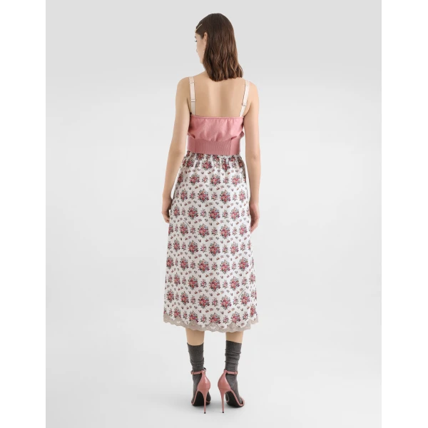 Dolce & Gabbana Small flower bouquets-print midi skirt, view 3