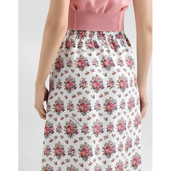 Dolce & Gabbana Small flower bouquets-print midi skirt, view 5