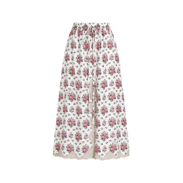 Dolce & Gabbana Small flower bouquets-print midi skirt