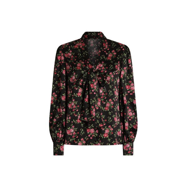 Dolce & Gabbana Small rose bouquet-print satin shirt