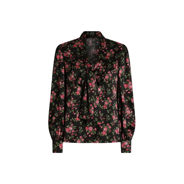 Dolce & Gabbana Small rose bouquet-print satin shirt