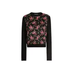 Dolce & Gabbana Small rose bouquets-print silk and satin pullover Knit