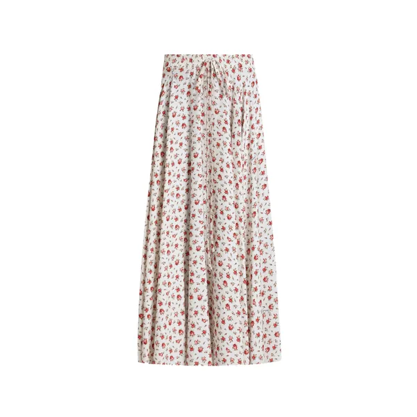 Dolce & Gabbana Small rose-print charmeuse circle skirt