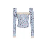 Dolce & Gabbana Small rose-print charmeuse top