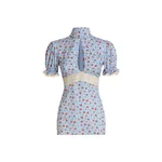 Dolce & Gabbana Small rose-print charmeuse top