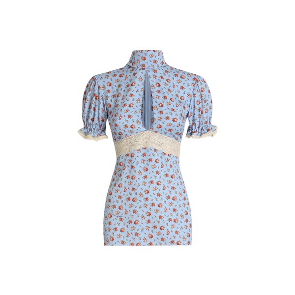 Dolce & Gabbana Small rose-print charmeuse top