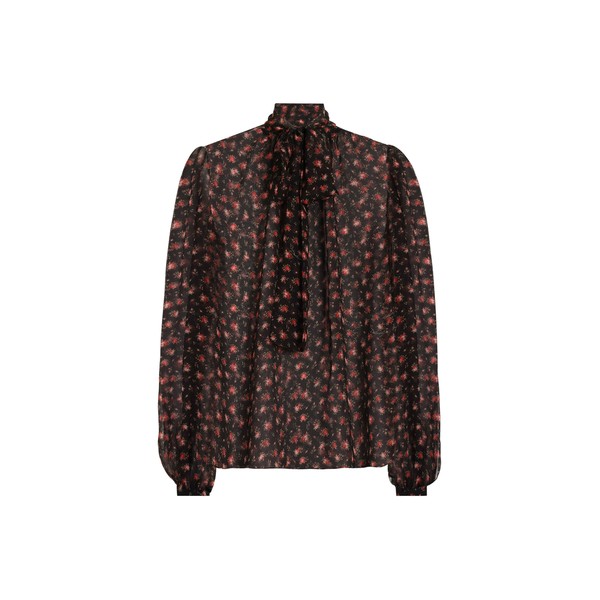 Dolce & Gabbana Small rose-print chiffon top