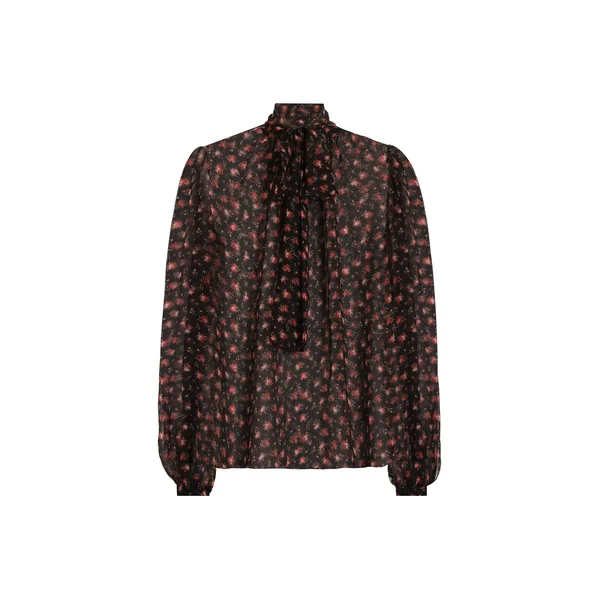 Dolce & Gabbana Small rose-print chiffon top