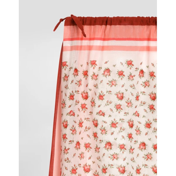 Dolce & Gabbana Small rose-print cotton batiste sarong, view 3
