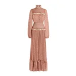 Dolce & Gabbana Small rose-print long chiffon dress