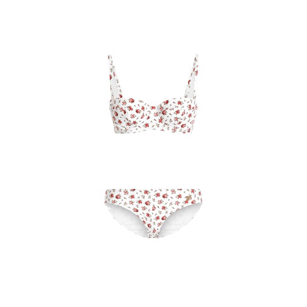 Dolce & Gabbana Small rose-print padded balconette bikini