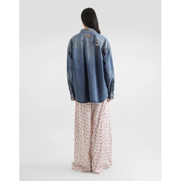 Dolce & Gabbana Small rose-print poplin trousers, view 3